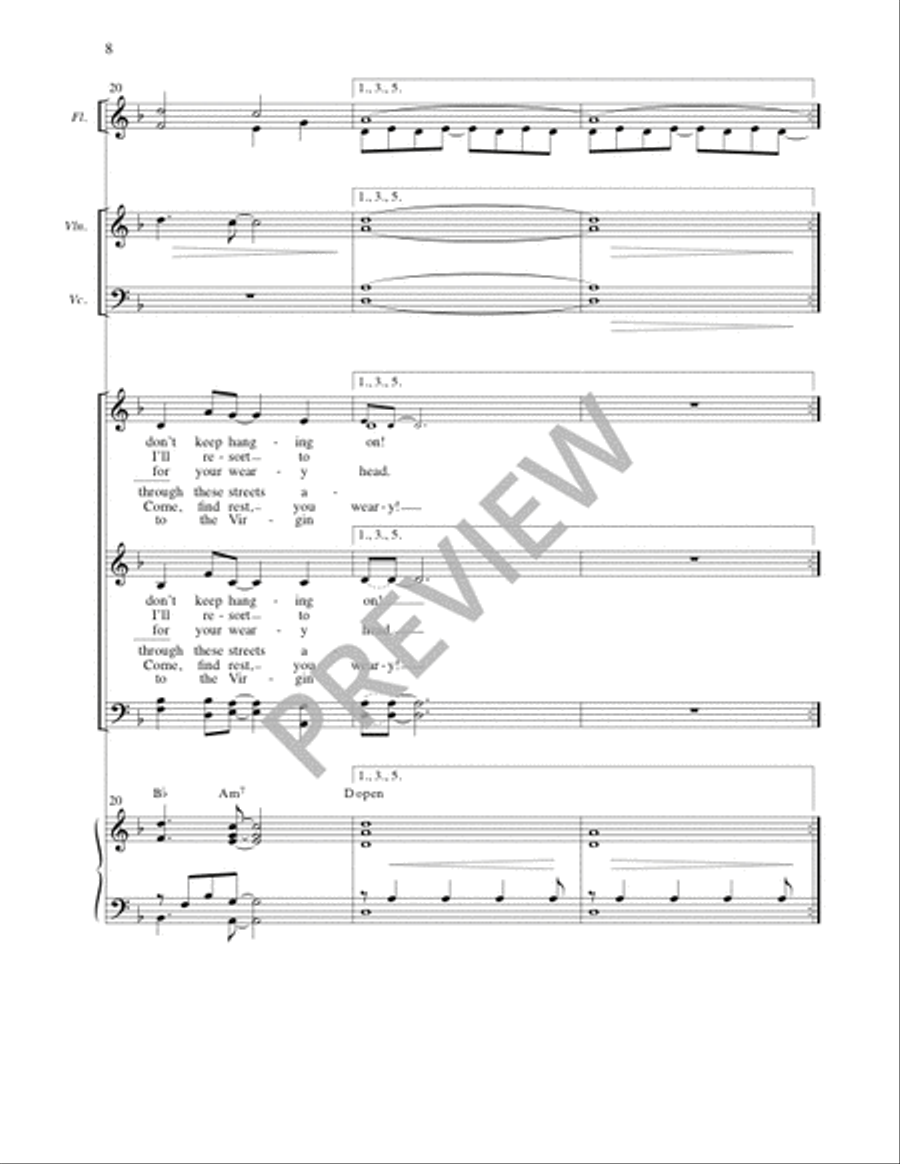 Posada - Full Score and Parts 4-Part scores gallery preview page 6