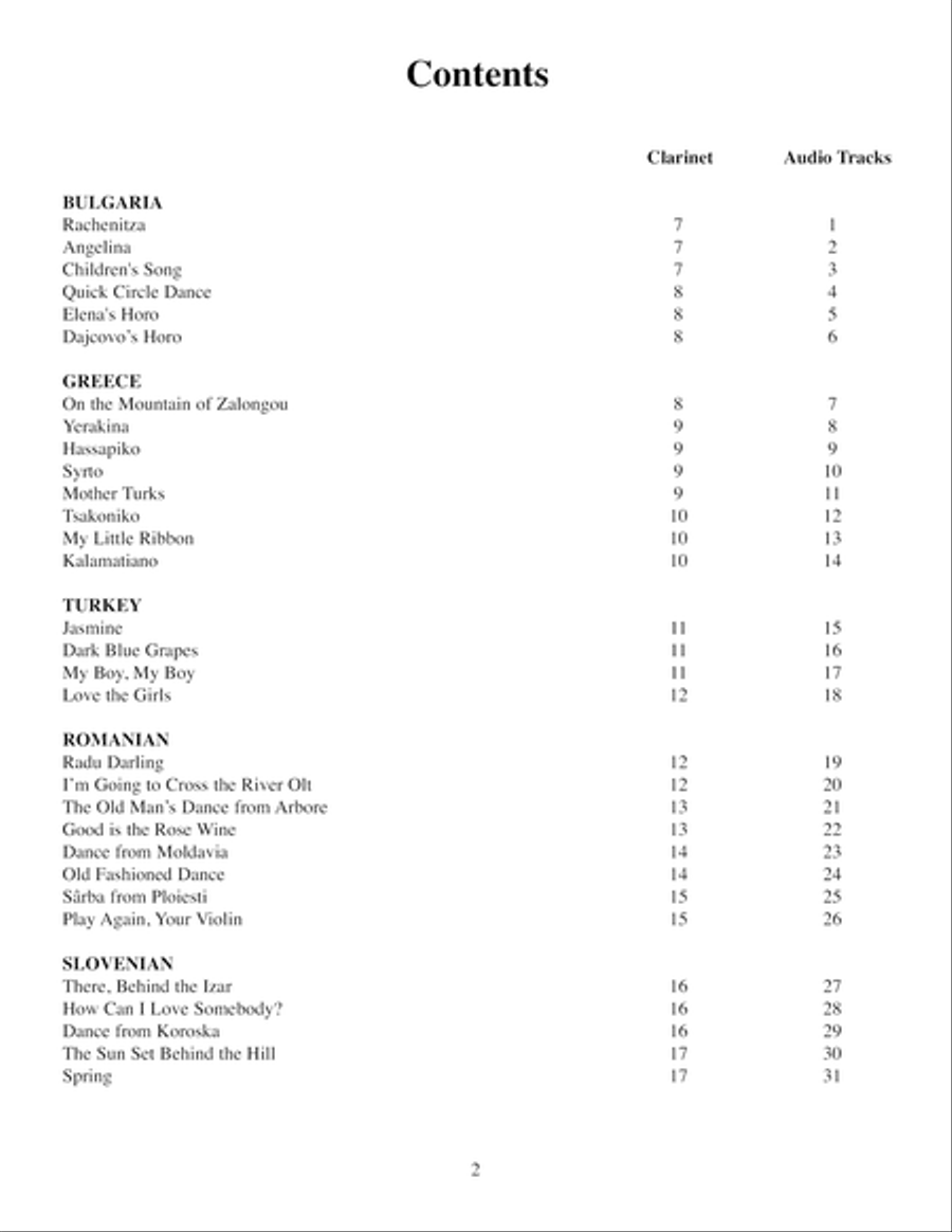 Clarinet Solos on Balkan Folk Songs and Dances Clarinet Solo scores gallery preview page 3