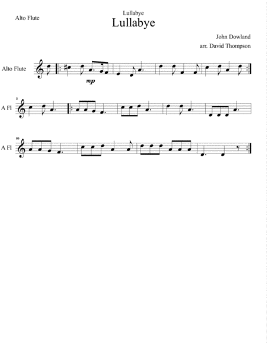 Lullabye Woodwind Quartet scores gallery preview page 3