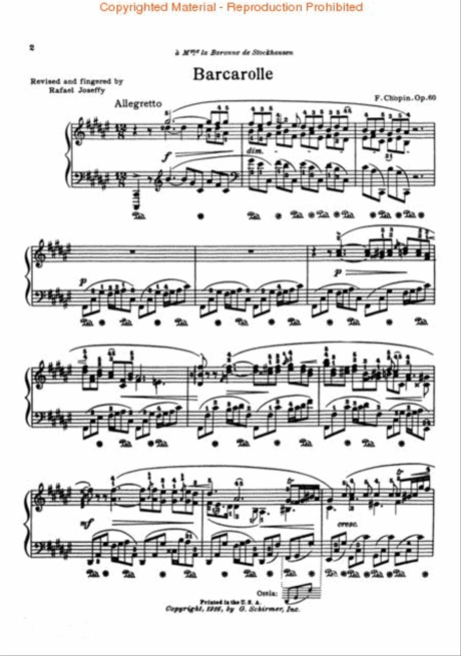 Barcarolle, Op. 60 In F# Major Piano Solo scores gallery preview page 2