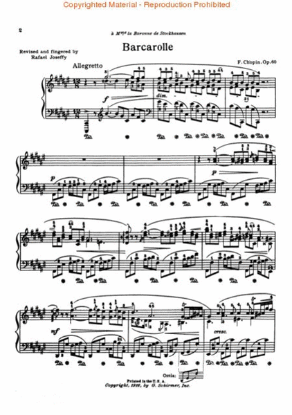 Barcarolle, Op. 60 In F# Major