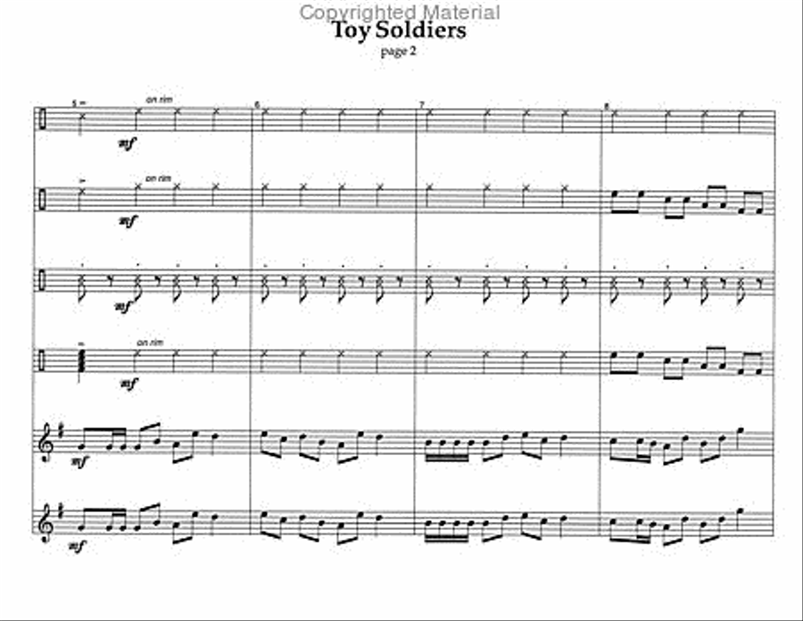 Toy Soldiers Percussion Ensemble scores gallery preview page 4