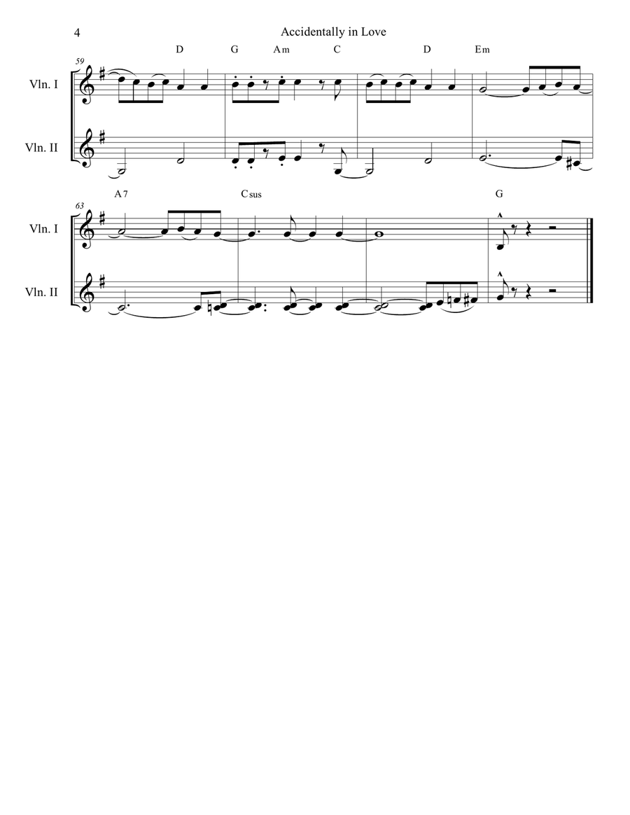 Accidentally In Love Accidentally In Love String Duet scores gallery preview page 4