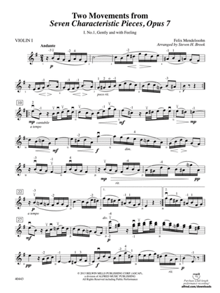 Two Movements from Seven Characteristic Pieces, Op. 7: 1st Violin