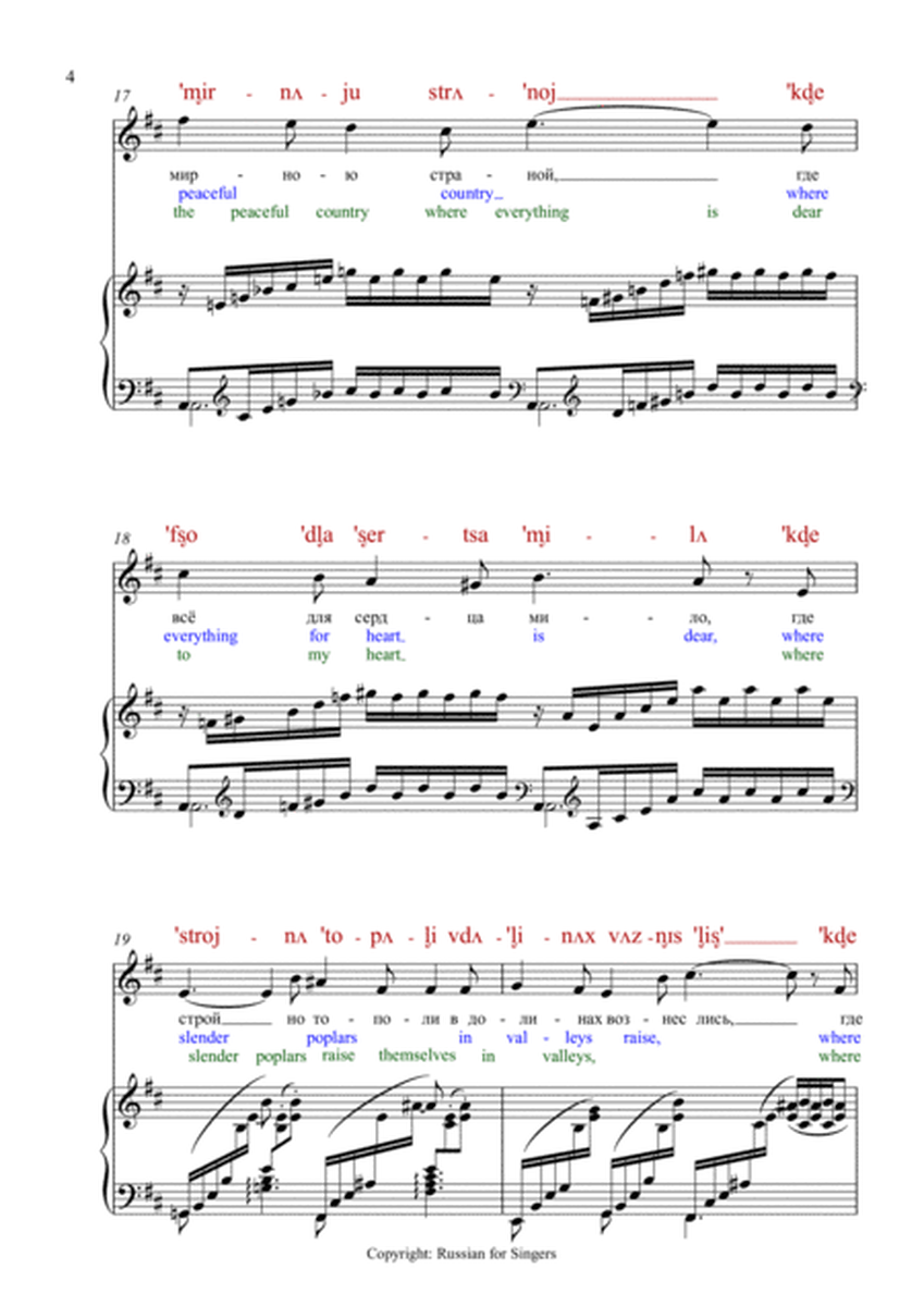 Rimsky-Korsakov "The flying chain..." Op.42 No3 Original key DICTION SCORE w IPA & translation