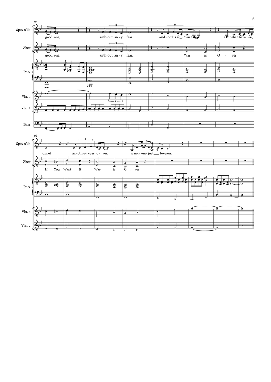 Happy Xmas (War Is Over) Small Ensemble scores gallery preview page 5