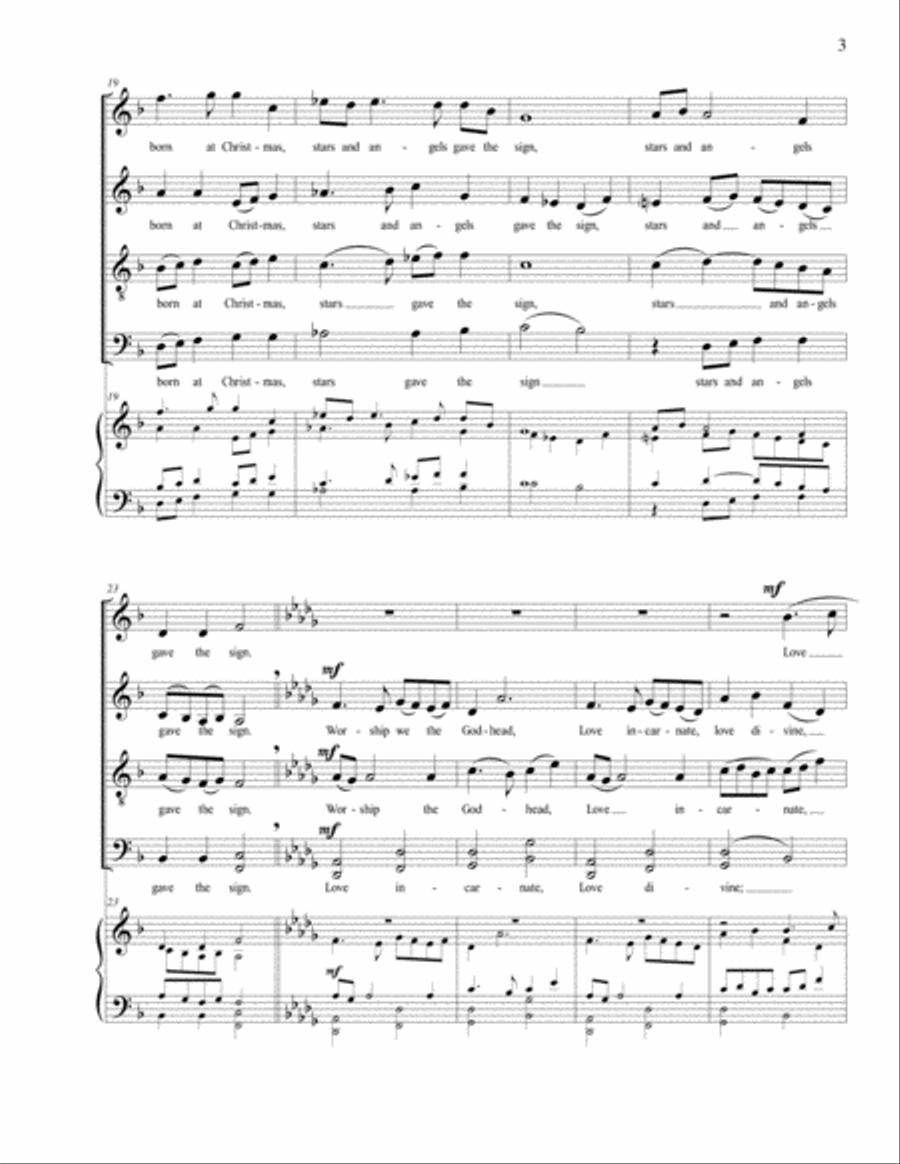 Love Came Down (SATB acapella) - Brenda Portman 4-Part scores gallery preview page 3