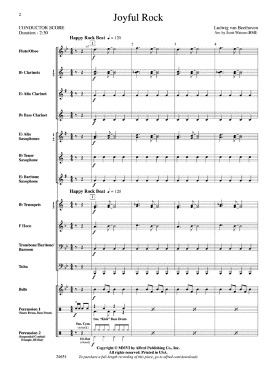 Joyful Rock Concert Band scores gallery preview page 2