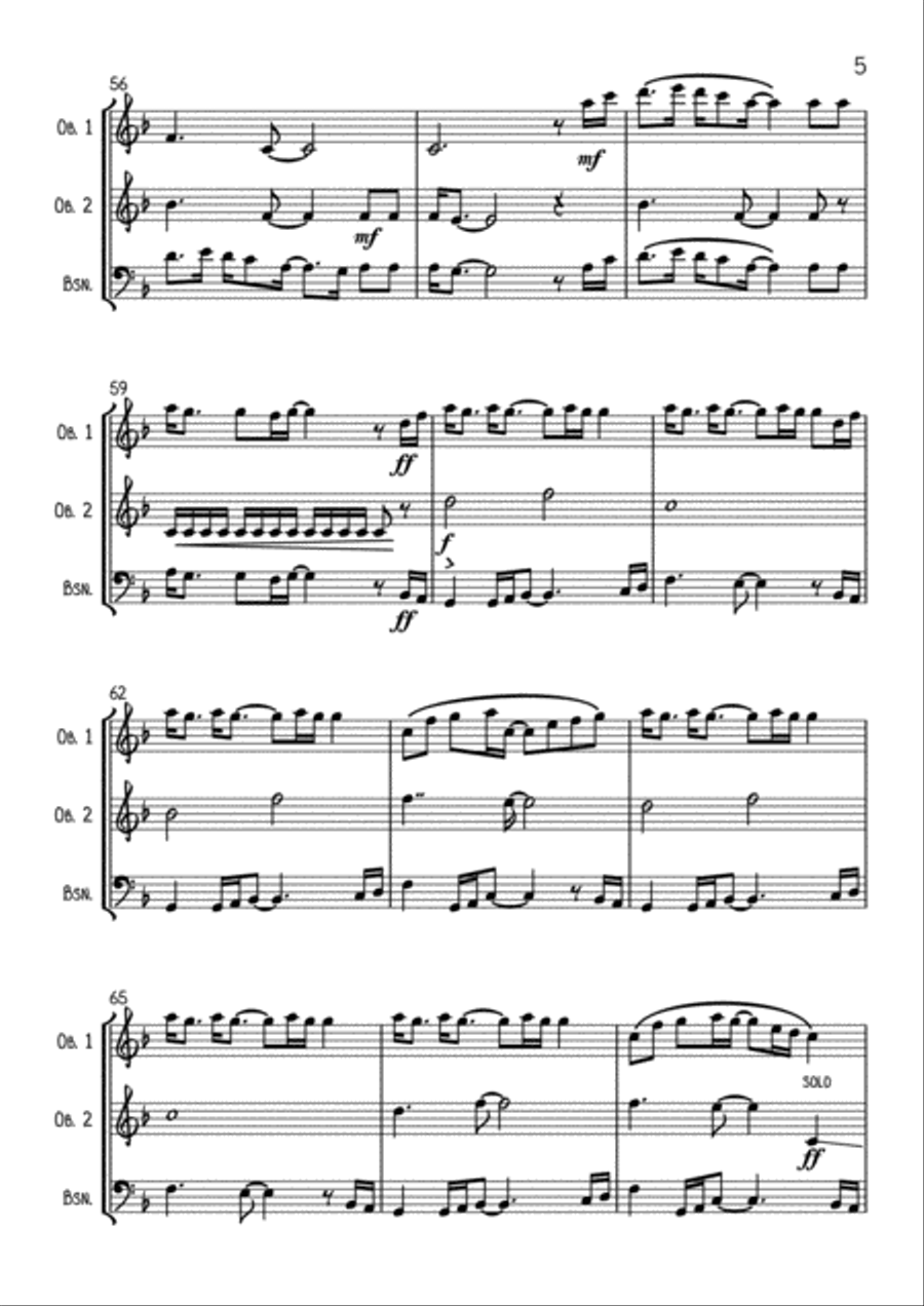 Paradise Woodwind Trio scores gallery preview page 5