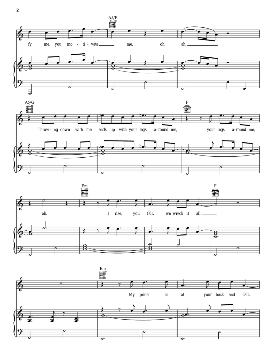 What You Do To Me What You Do To Me Piano, Vocal, Guitar scores gallery preview page 2