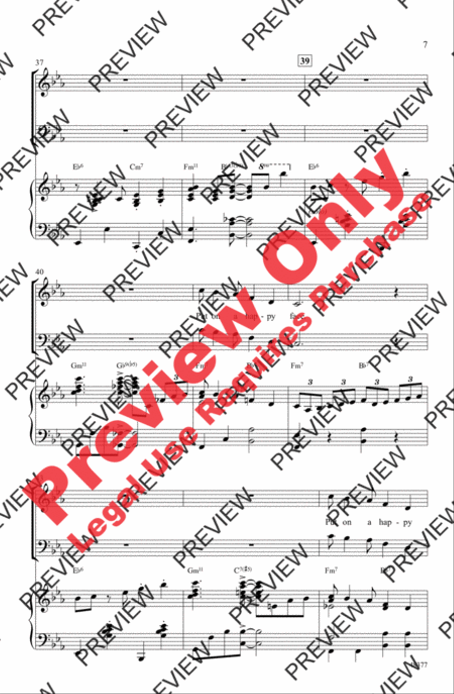 Happy Face Medley Happy Face Medley 4-Part scores gallery preview page 7