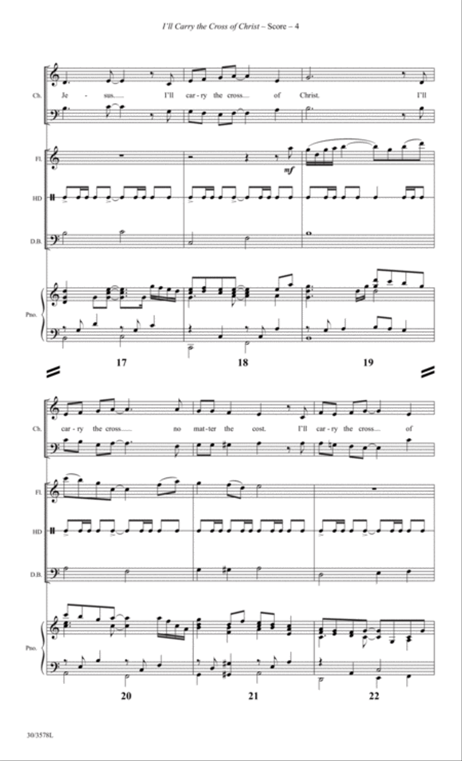 I'll Carry the Cross of Christ - Instrumental Ensemble Score and Parts Choir scores gallery preview page 6