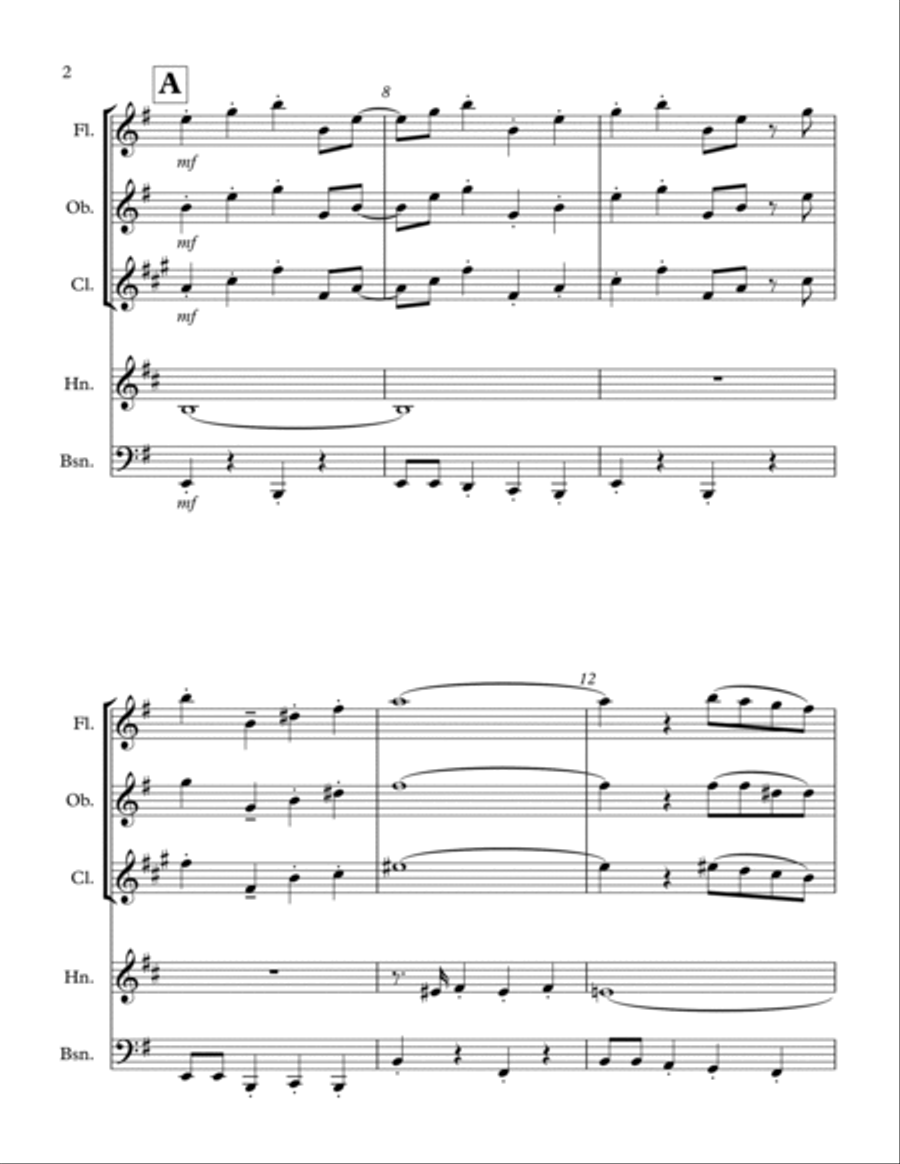 Puttin' On The Ritz Puttin' On The Ritz Woodwind Quintet scores gallery preview page 2