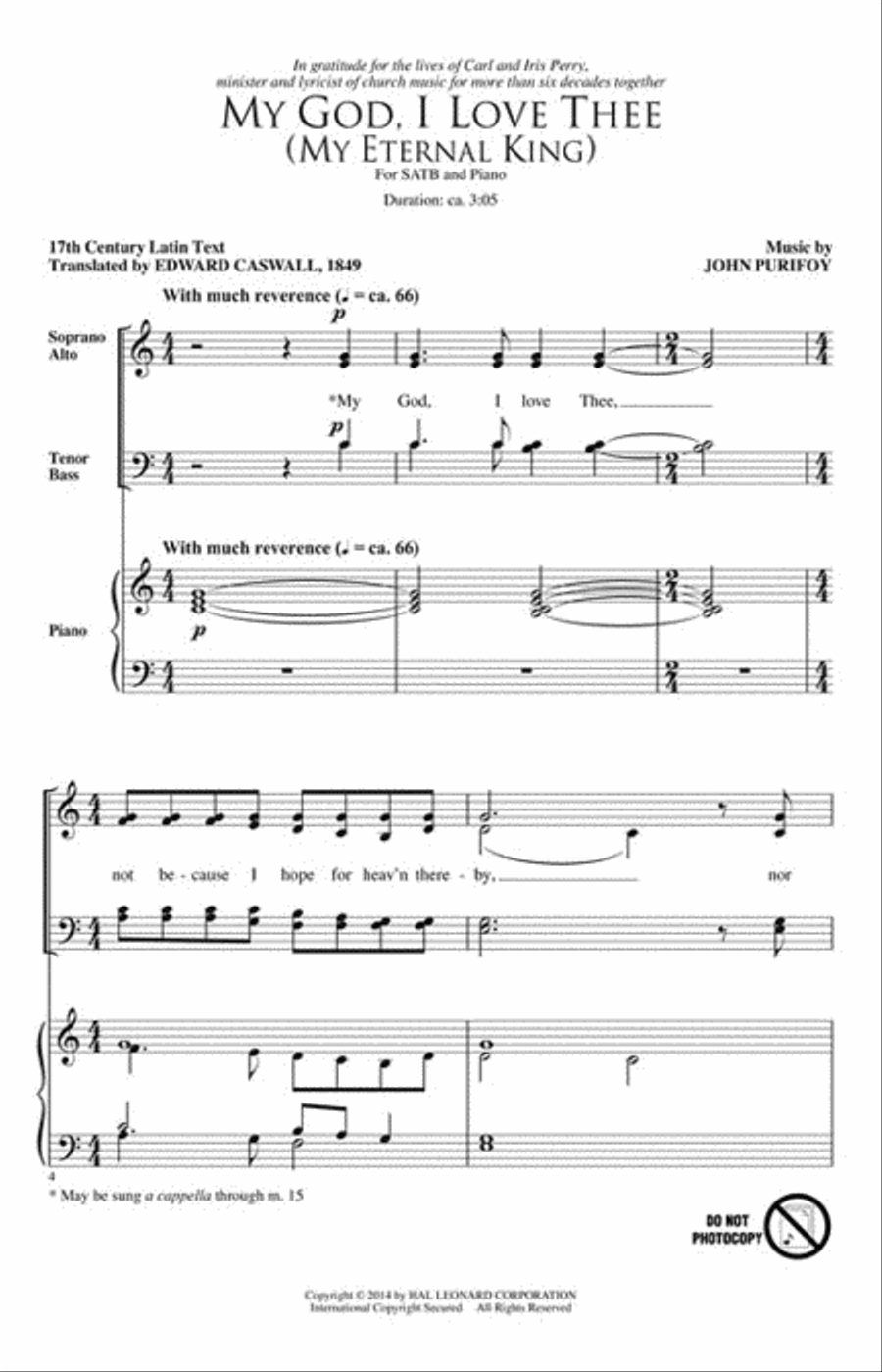 My God, I Love Thee (My Eternal King) 4-Part scores gallery preview page 2