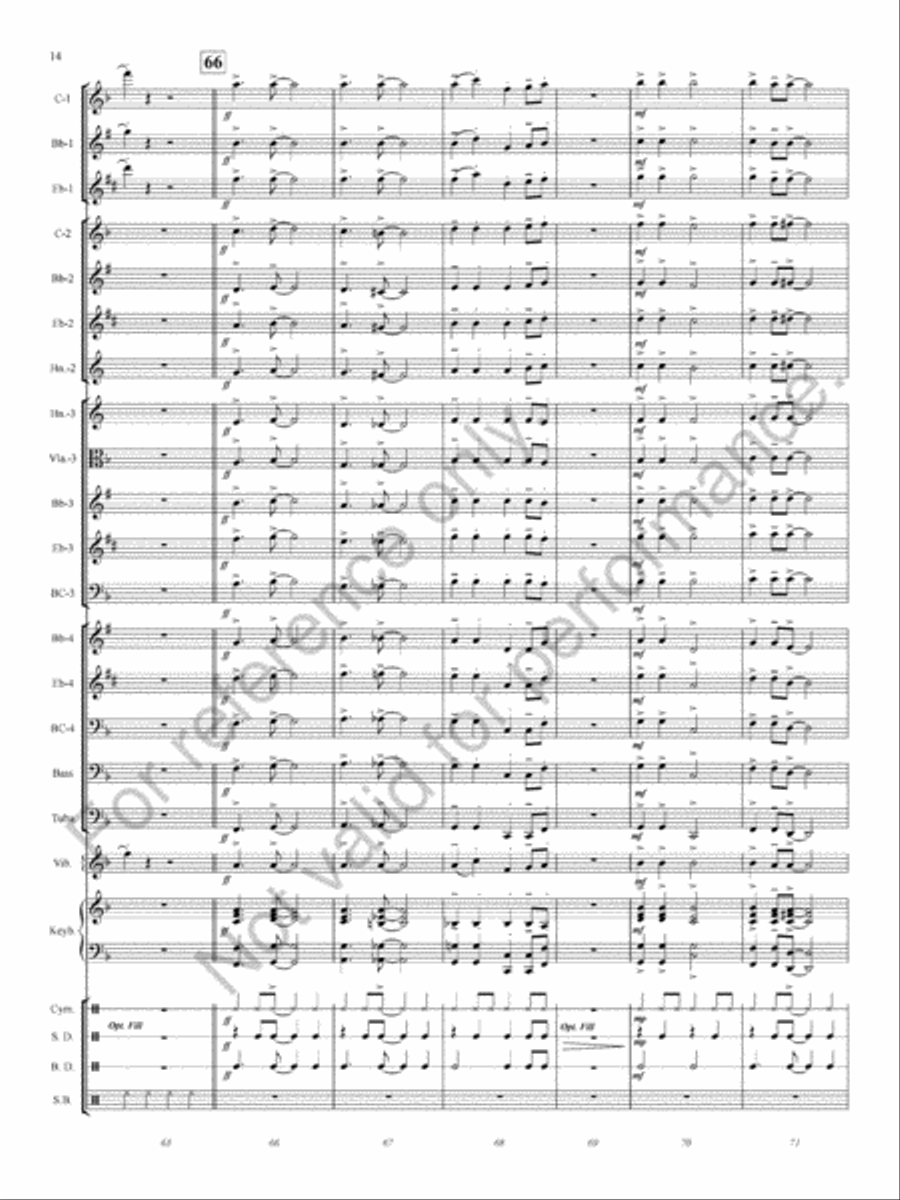 Jingle Jazz Concert Band scores gallery preview page 15
