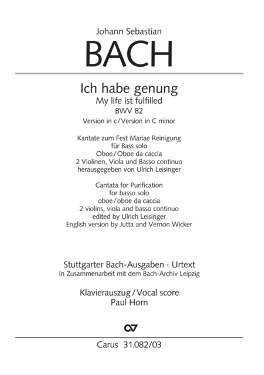 I have enough (Ich habe genung) Mezzo-Soprano Voice scores gallery preview page 2