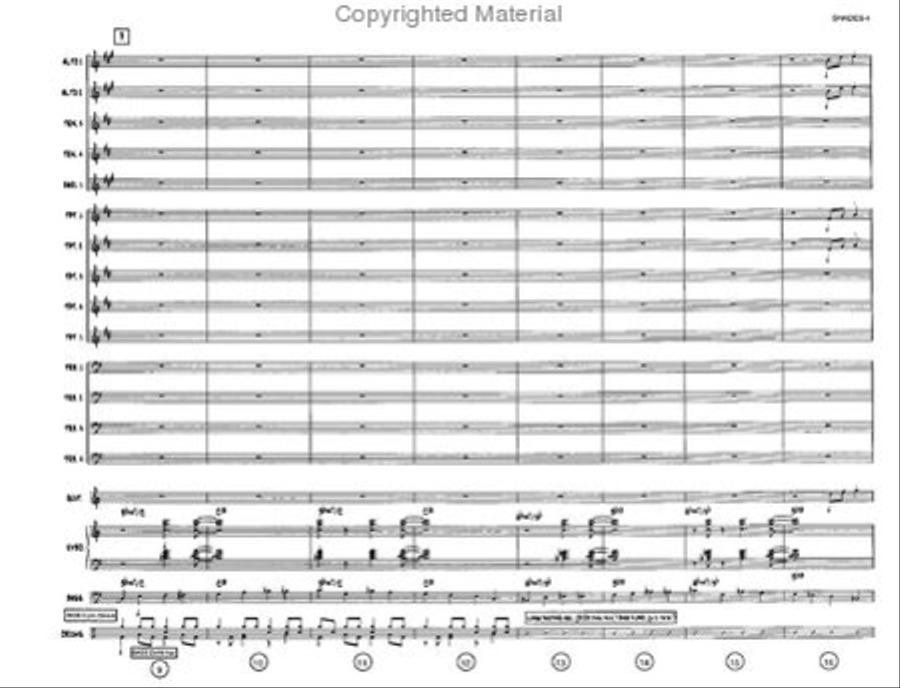 Shades On, Roof Down! Jazz Ensemble scores gallery preview page 3