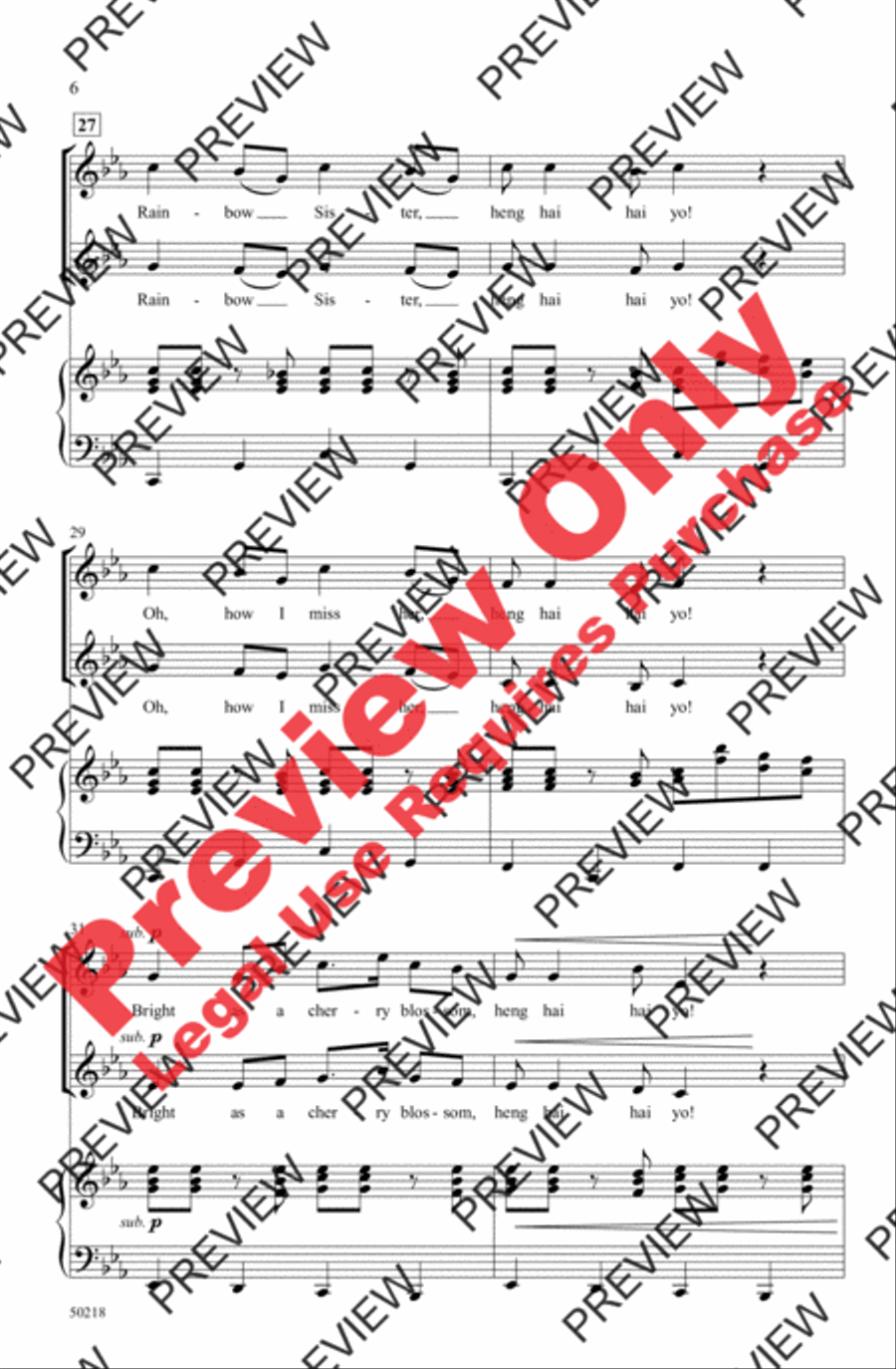 Rainbow Sister Rainbow Sister Women's Choir scores gallery preview page 6
