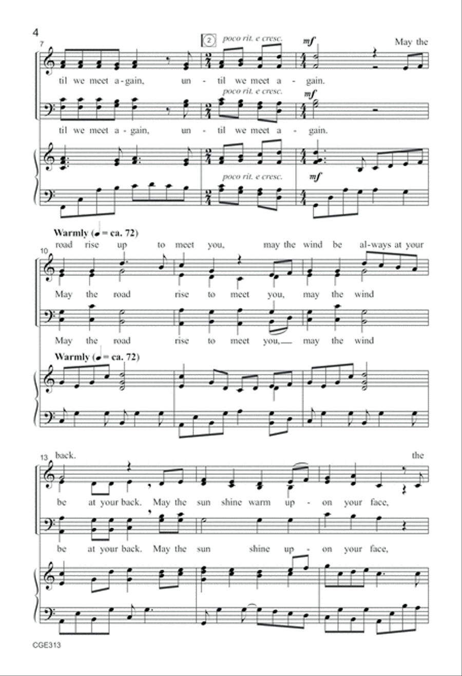 An Irish Blessing - SATB 4-Part scores gallery preview page 4