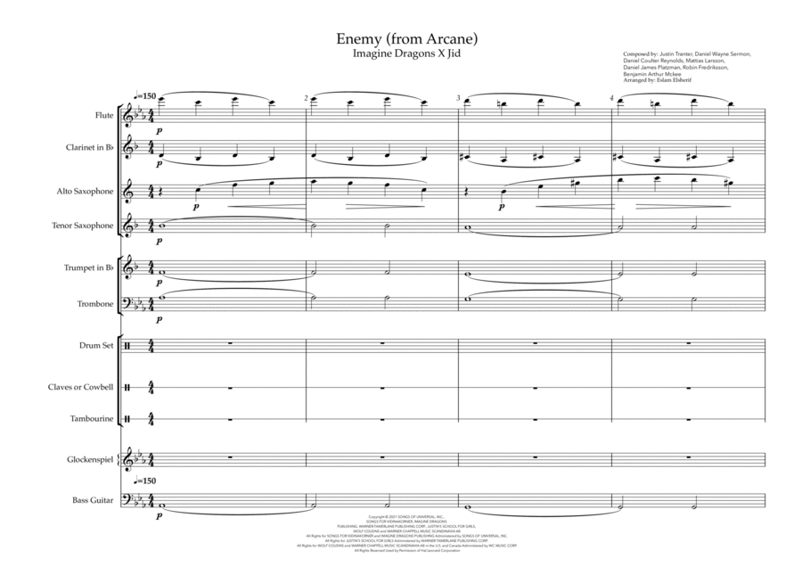 Enemy Concert Band scores gallery preview page 1