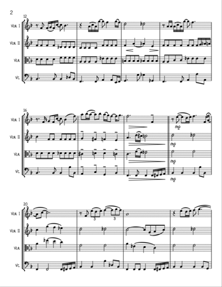 Nobody Does It Better from THE SPY WHO LOVED ME String Quartet scores gallery preview page 2
