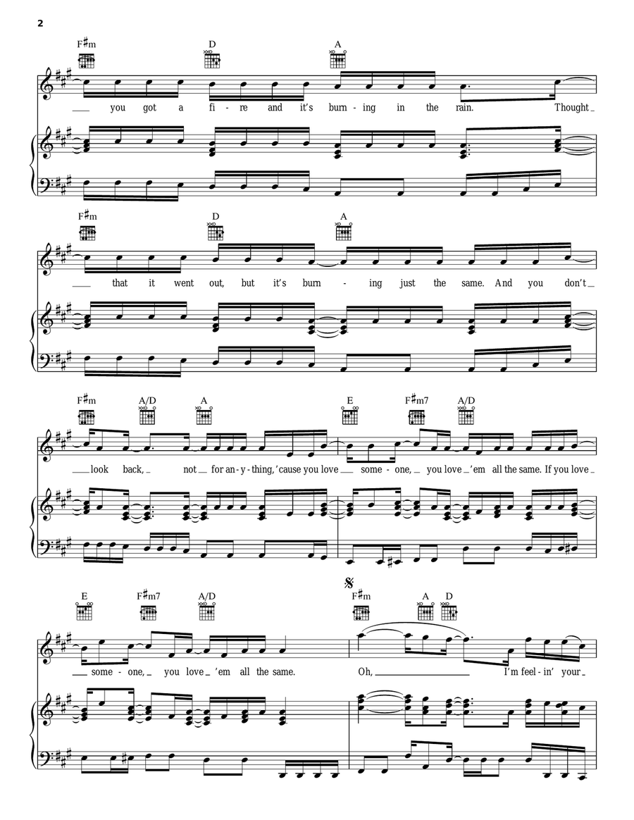 Heartbeat Piano, Vocal, Guitar scores gallery preview page 2