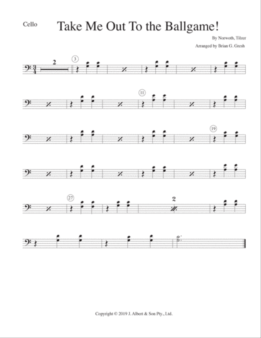 Take Me Out To The Ballgame Percussion Ensemble scores gallery preview page 6