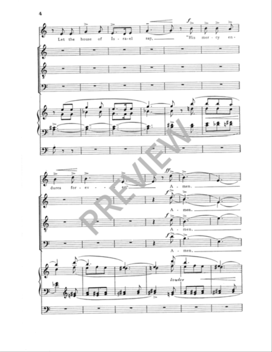 Psalm for Easter 4-Part scores gallery preview page 5