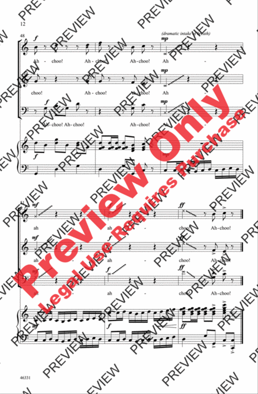 The Flu Fugue SAB scores gallery preview page 12