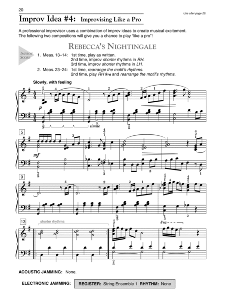 Alfred's Basic Jazz/Rock Course: Improvisation, Level 4 Piano Method scores gallery preview page 4