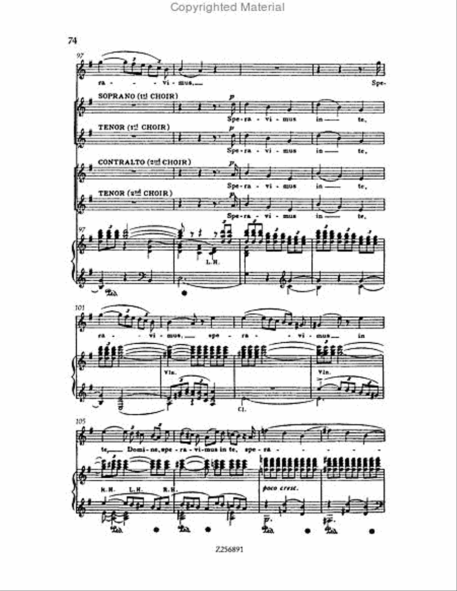 Te Deum, H 118 Choir scores gallery preview page 74