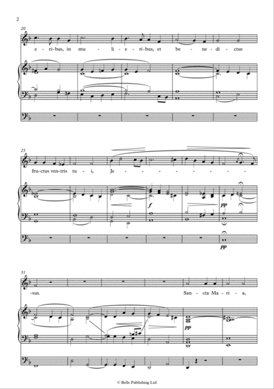 Ave Maria, Op. 19B No. 1 (F Major) Voice Solo scores gallery preview page 2