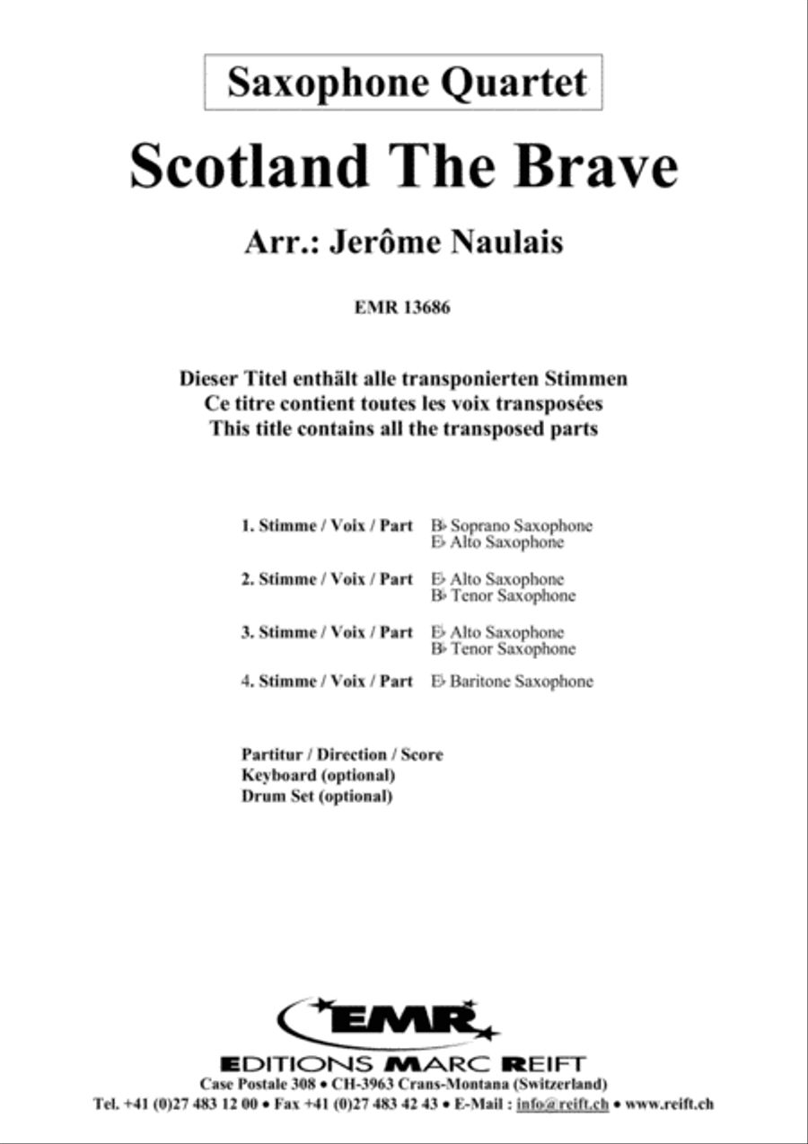 Scotland The Brave Saxophone Quartet scores gallery preview page 2