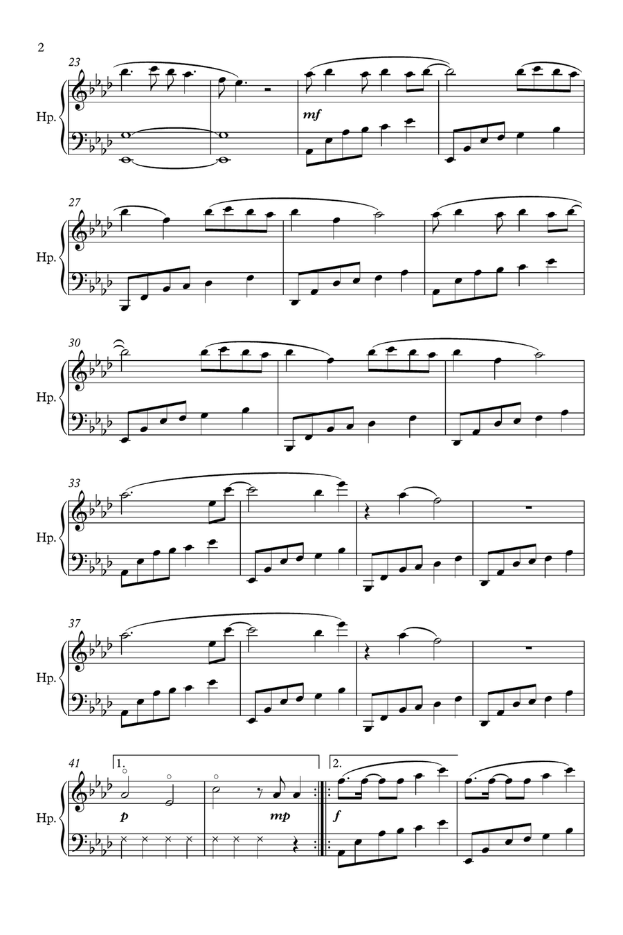 Wildest Dreams Harp scores gallery preview page 2