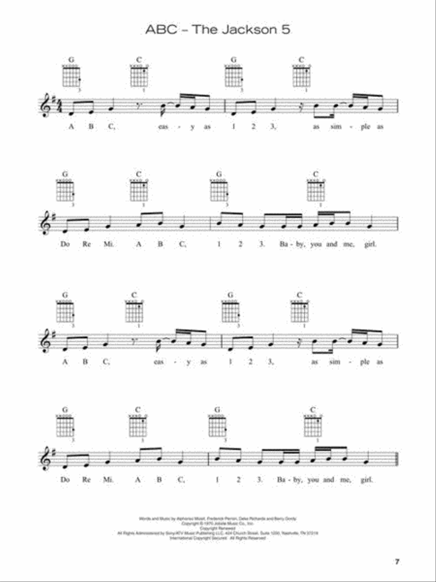 A Quick Guide to Guitar Chords Easy Guitar scores gallery preview page 7