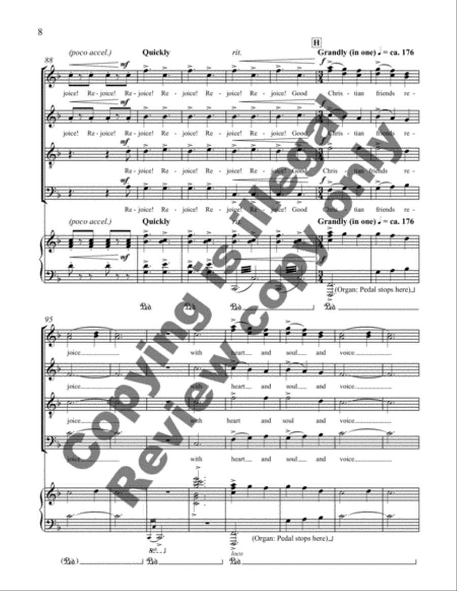 Rejoice!: 3. Good Christian Friends Rejoice! 4-Part scores gallery preview page 7