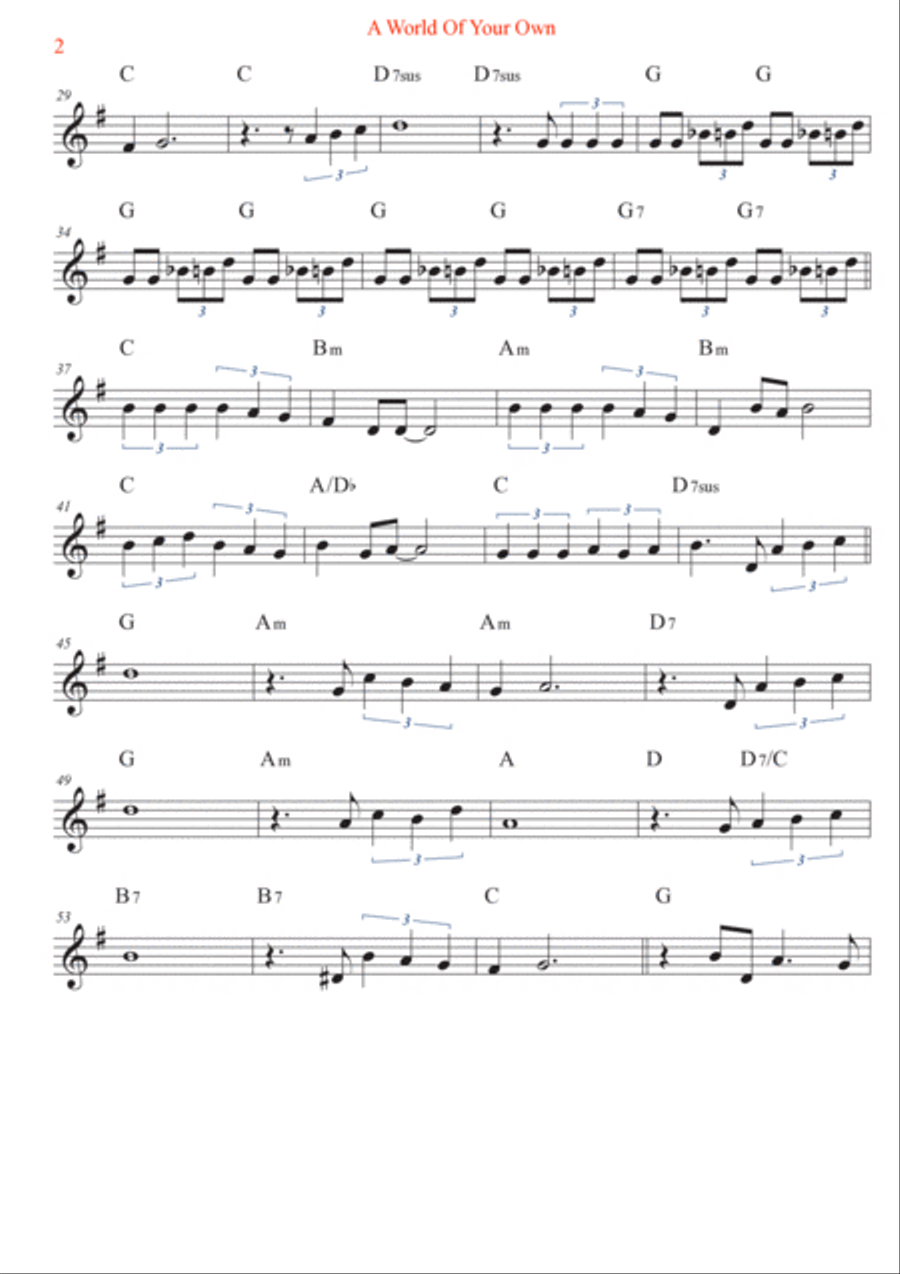A World Of Your Own A World Of Your Own Violin Solo scores gallery preview page 2