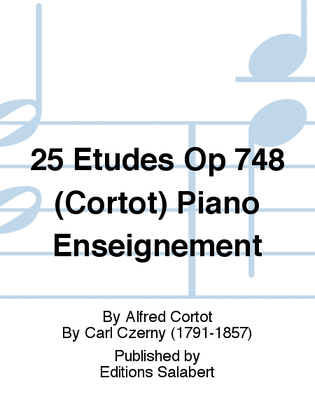 25 Etudes Op 748 (Cortot) Piano Enseignement