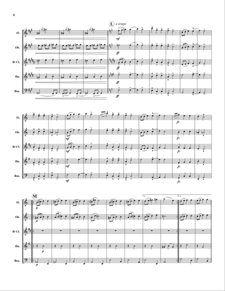 Slavonic Dance No. 1 Slavonic Dance No. 1 Woodwind Quintet scores gallery preview page 6