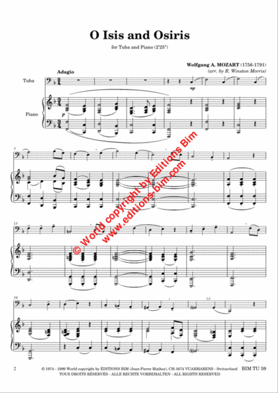 O Isis and Osiris Tuba scores gallery preview page 2