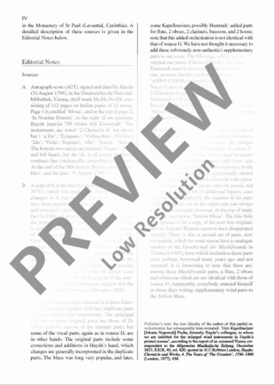 Missa in Angustiis D minor 4-Part scores gallery preview page 5
