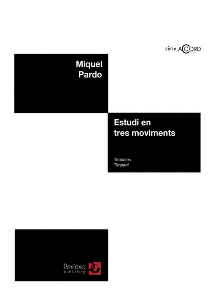 Estudi en tres moviments for Timpani Percussion scores gallery preview page 1