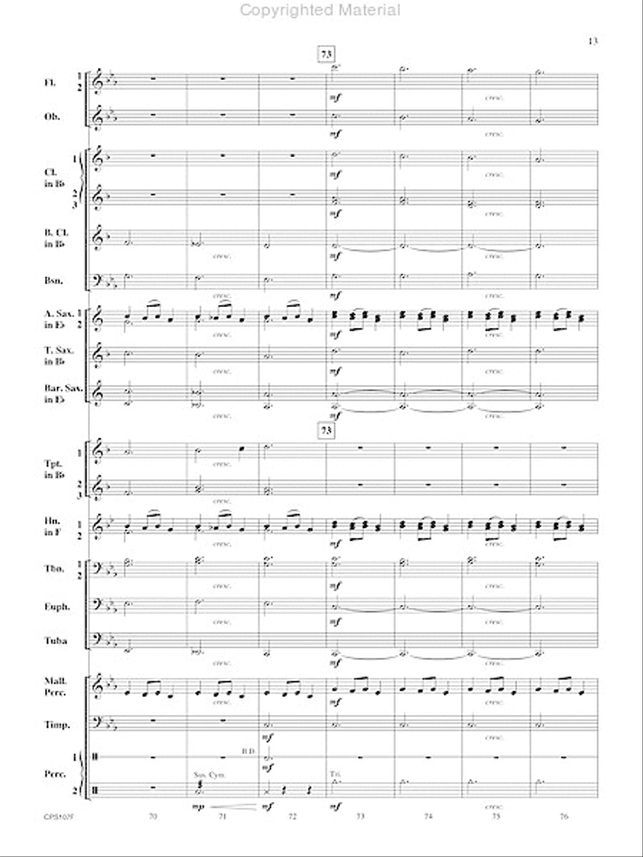 Carol of the Bells Concert Band scores gallery preview page 14