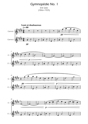 Gymnopedie No. 1 - Clarinet Duet