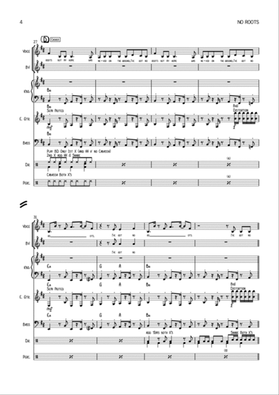 No Roots Bass Voice scores gallery preview page 4