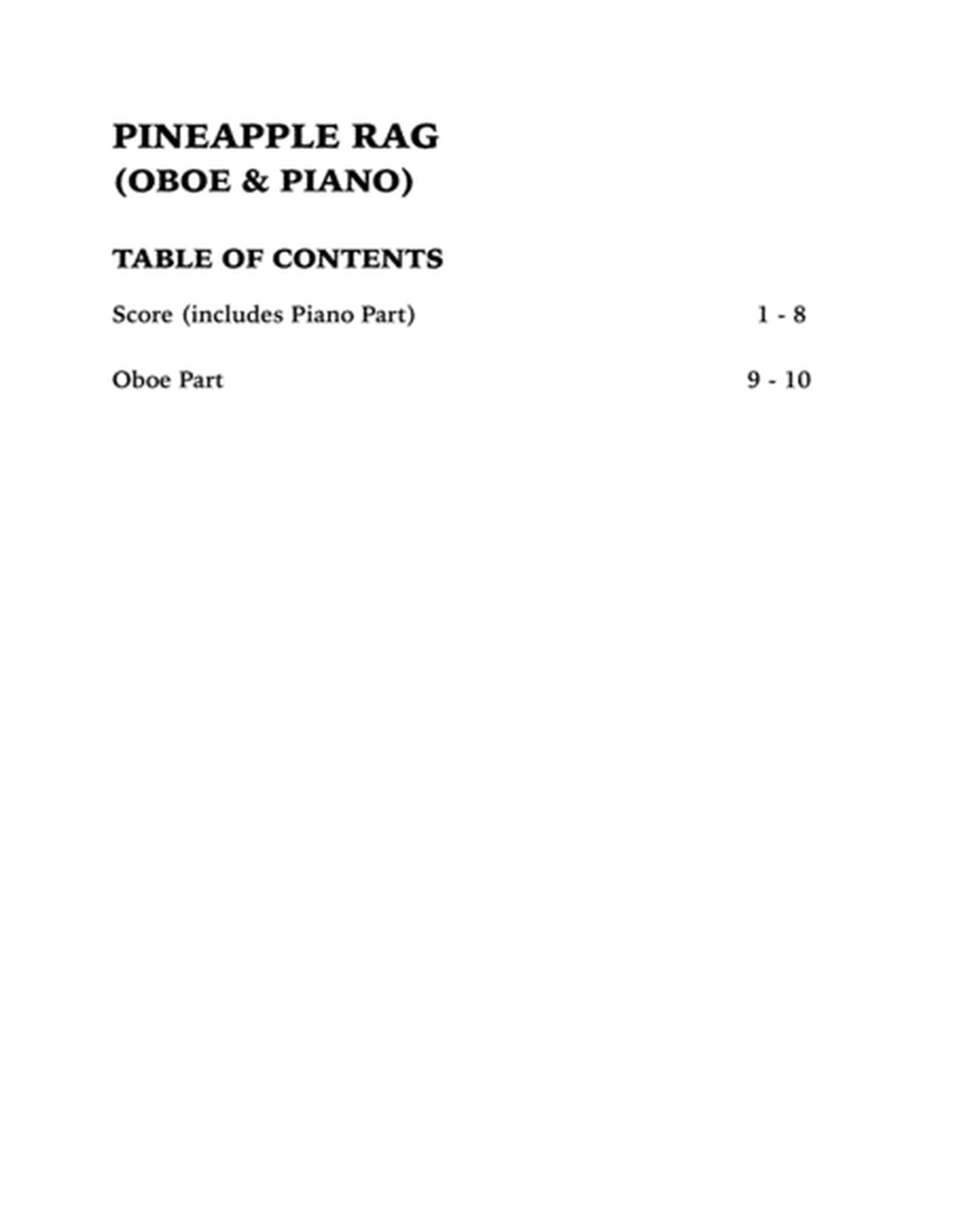 Pineapple Rag (Oboe and Piano) image number null