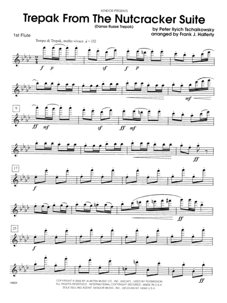 Trepak From The Nutcracker Suite (Danse Russe Trepak) - Flute 1