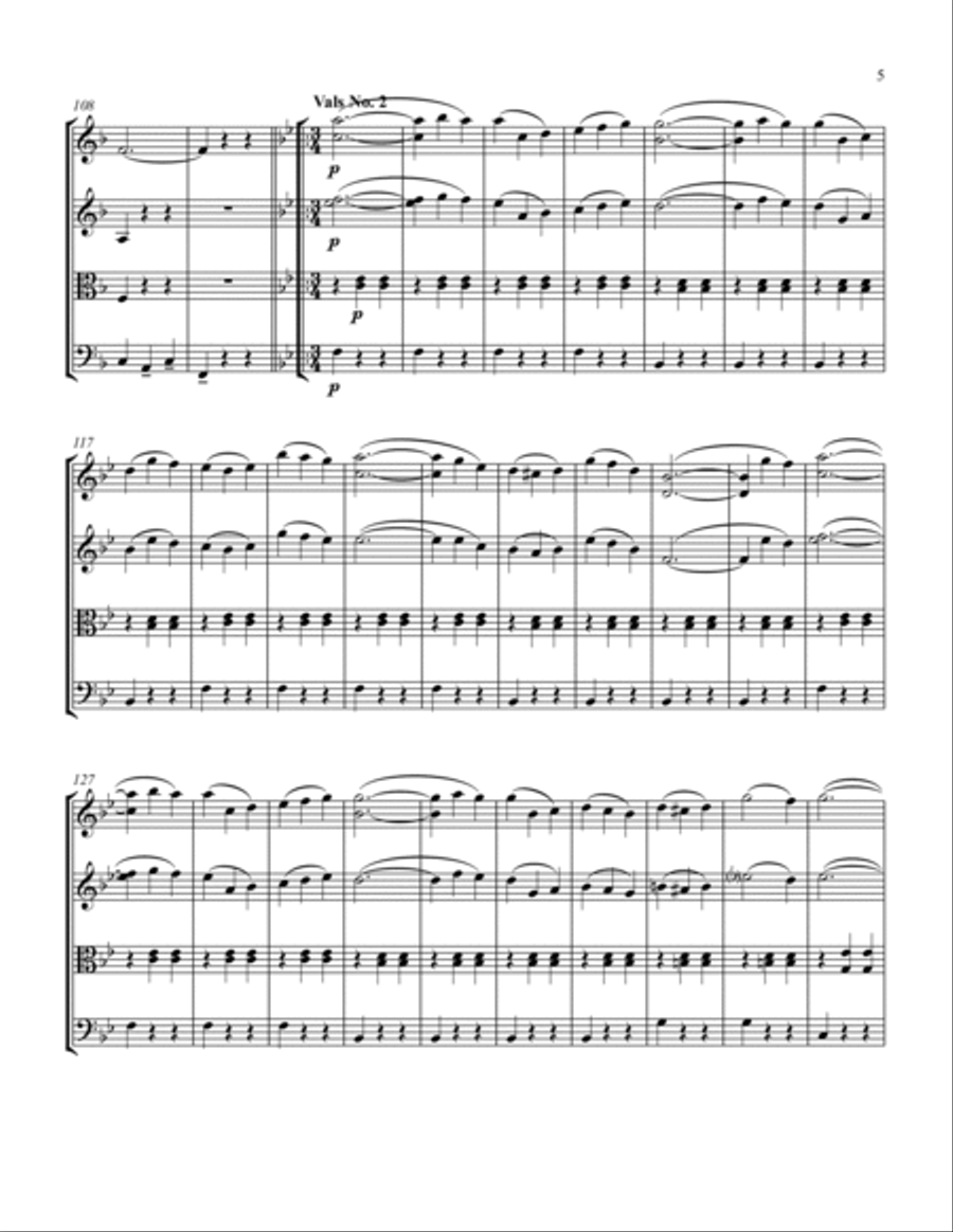Aurora Waltz String Quartet scores gallery preview page 5
