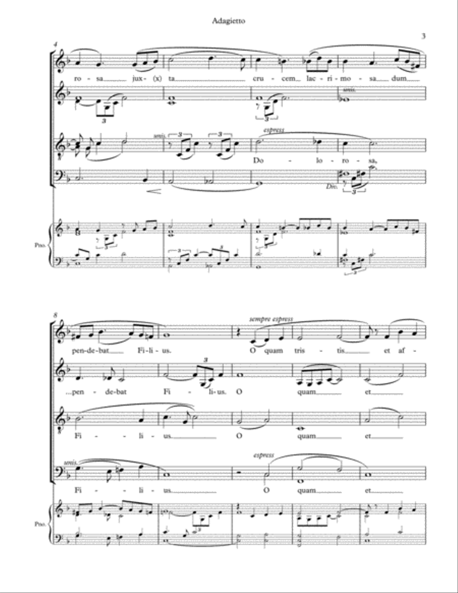 Adagietto (Mahler) 4-Part scores gallery preview page 3