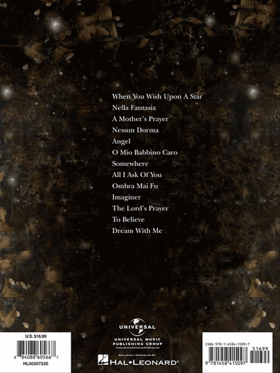 Jackie Evancho – Dream with Me Piano, Vocal, Guitar scores gallery preview page 2